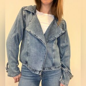Habitual Light Blue Women's cropped trench Jean Jacket